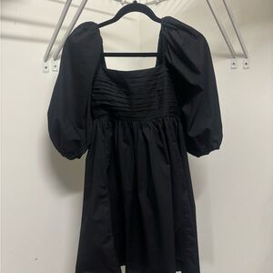 Abercrombie Emerson Poplin Puff Sleeve Mini Dress